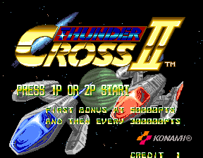 Thunder Cross II (World) Title Screen